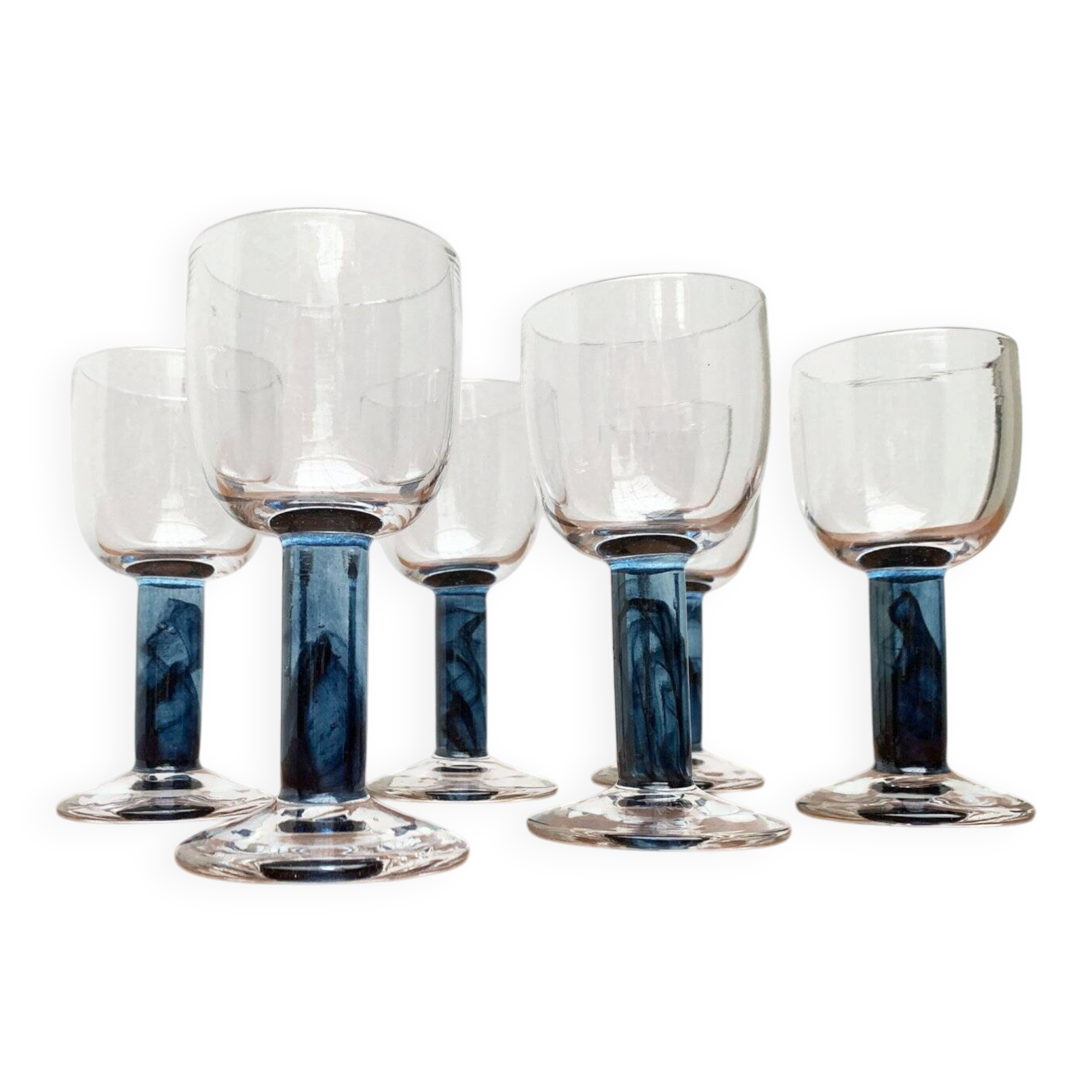 German wine glasses by Regina Kaufmann for Glashagen Hütte, set of 6.