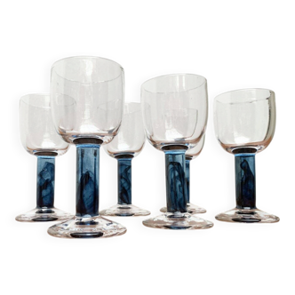 German wine glasses by Regina Kaufmann for Glashagen Hütte, set of 6.