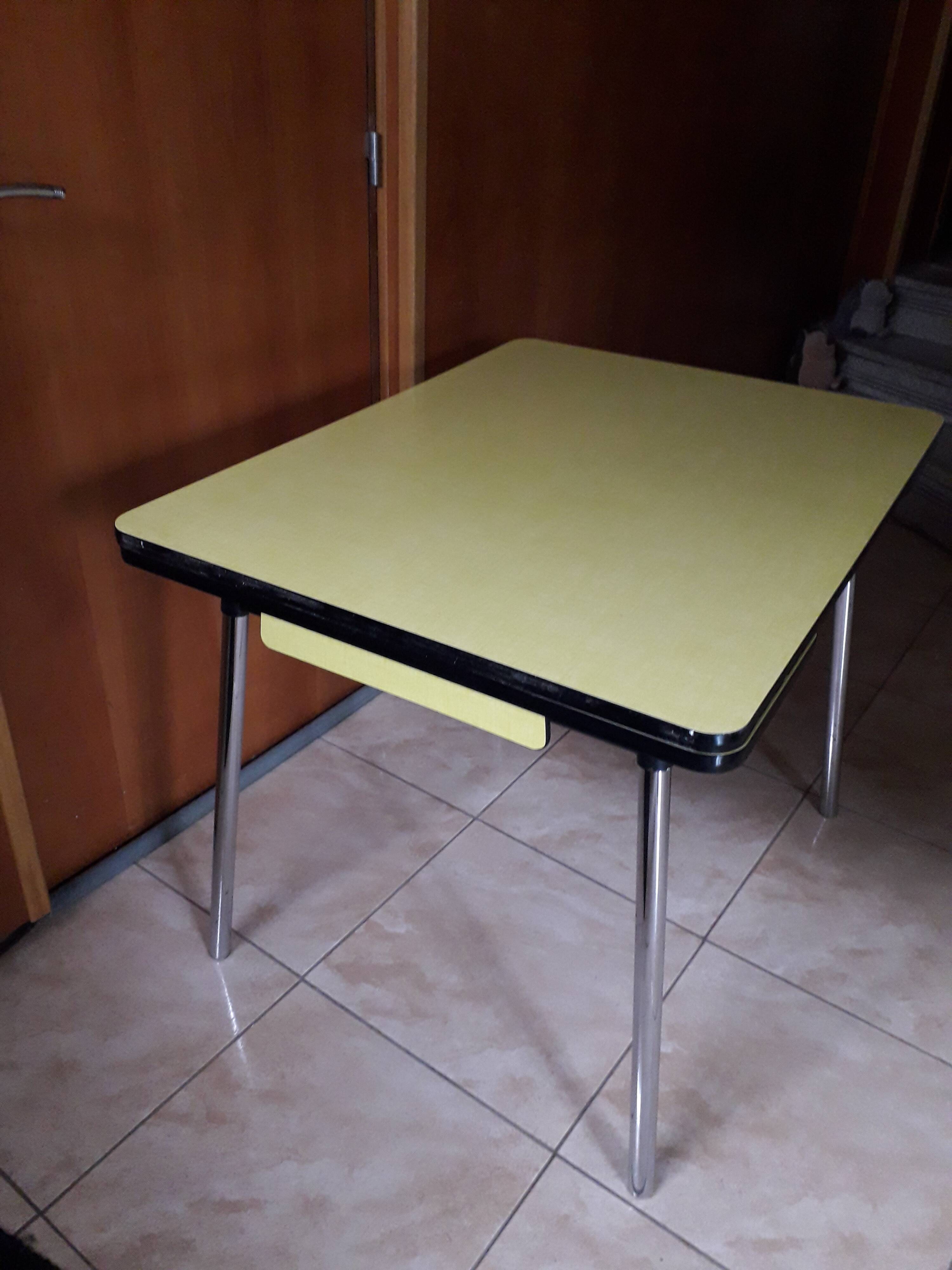 Vintage yellow formica table