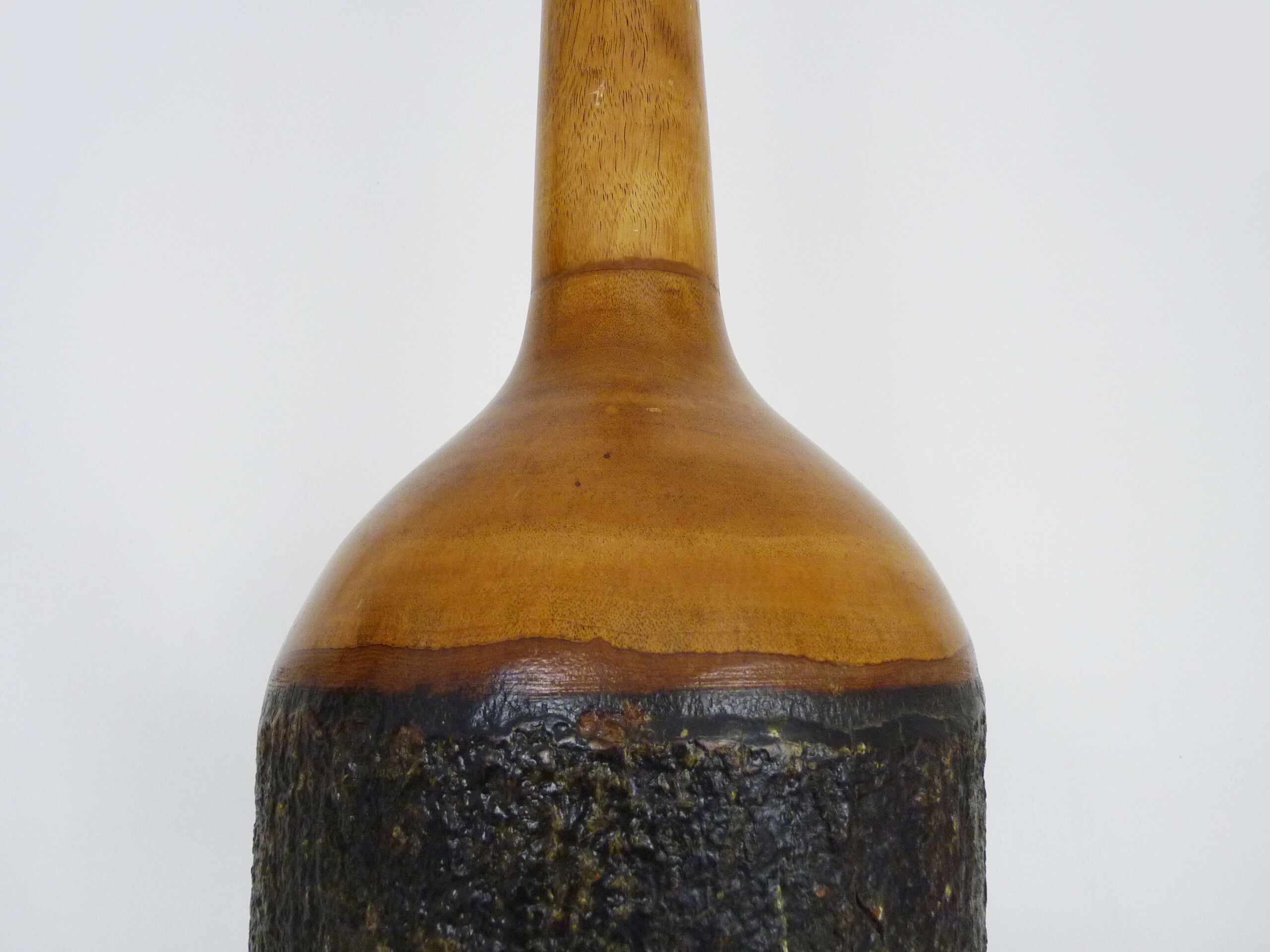 Jacaranda wood vase 1980s