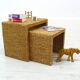 Vintage banana fiber Coffee Tables, Ikea 1980s