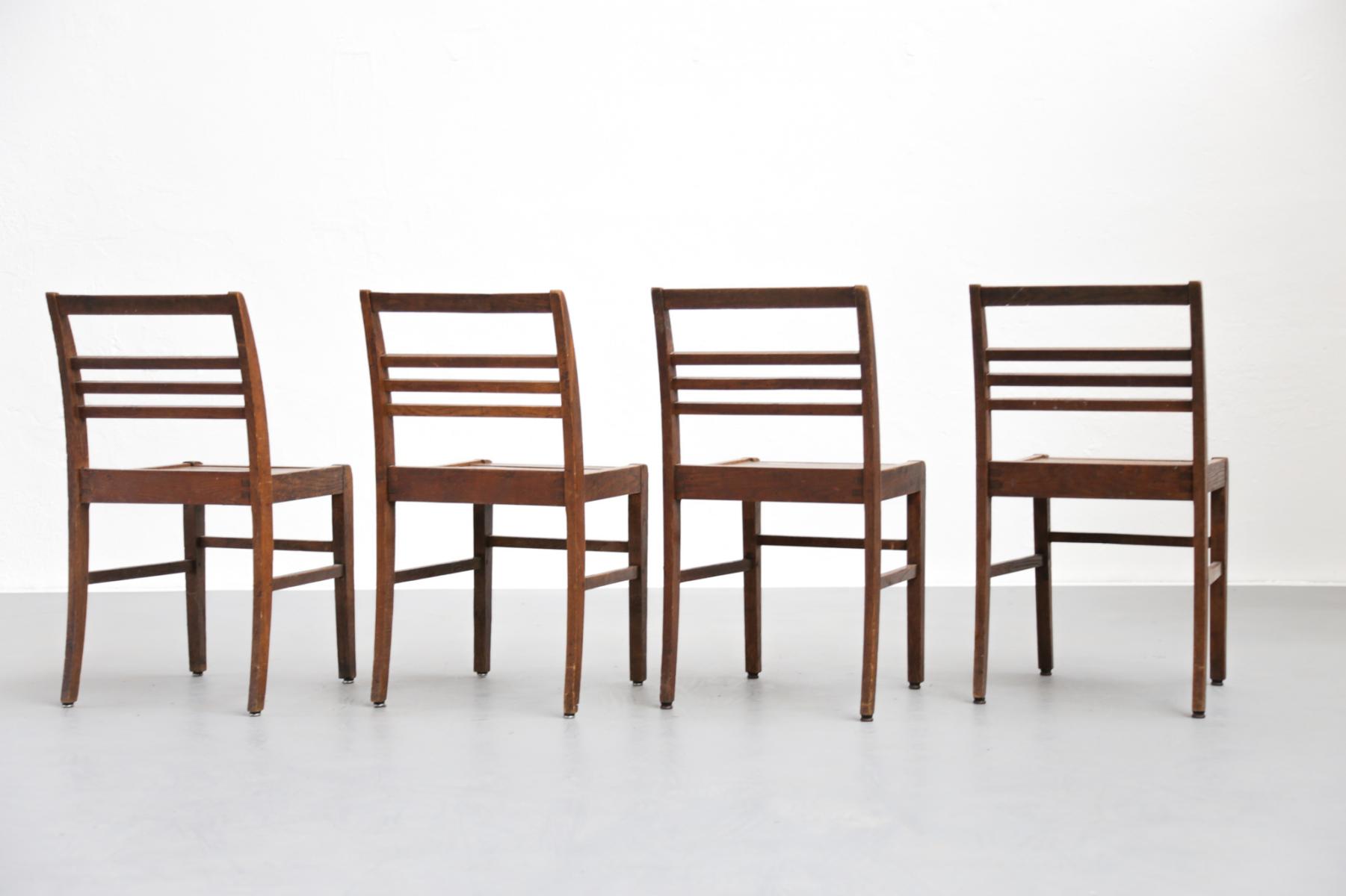 Set of 4 René Gabriel chairs