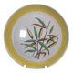 Grand plat à gâteaux ceramique gien décor fleurs jonc vintage 1960