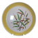 Grand plat à gâteaux ceramique gien décor fleurs jonc vintage 1960