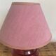 Glass lamp, wood, lampshade, fabric cable 2 m