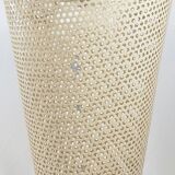 Porte parapluie vintage en tole perforée, design 1960
