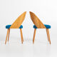 Pair of restored chairs by Antonin Suman, ONV Pisek, 1960s