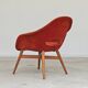 Fauteuil Shell restauré velours par Miroslav Navratil pour Vertex