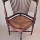 Paire de fauteuils d'angle paillés Jungerstil en acajou 1900.