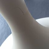 Chaise baquet vintage orange (plastique + cuir)