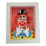 Clown illustration signed Robin