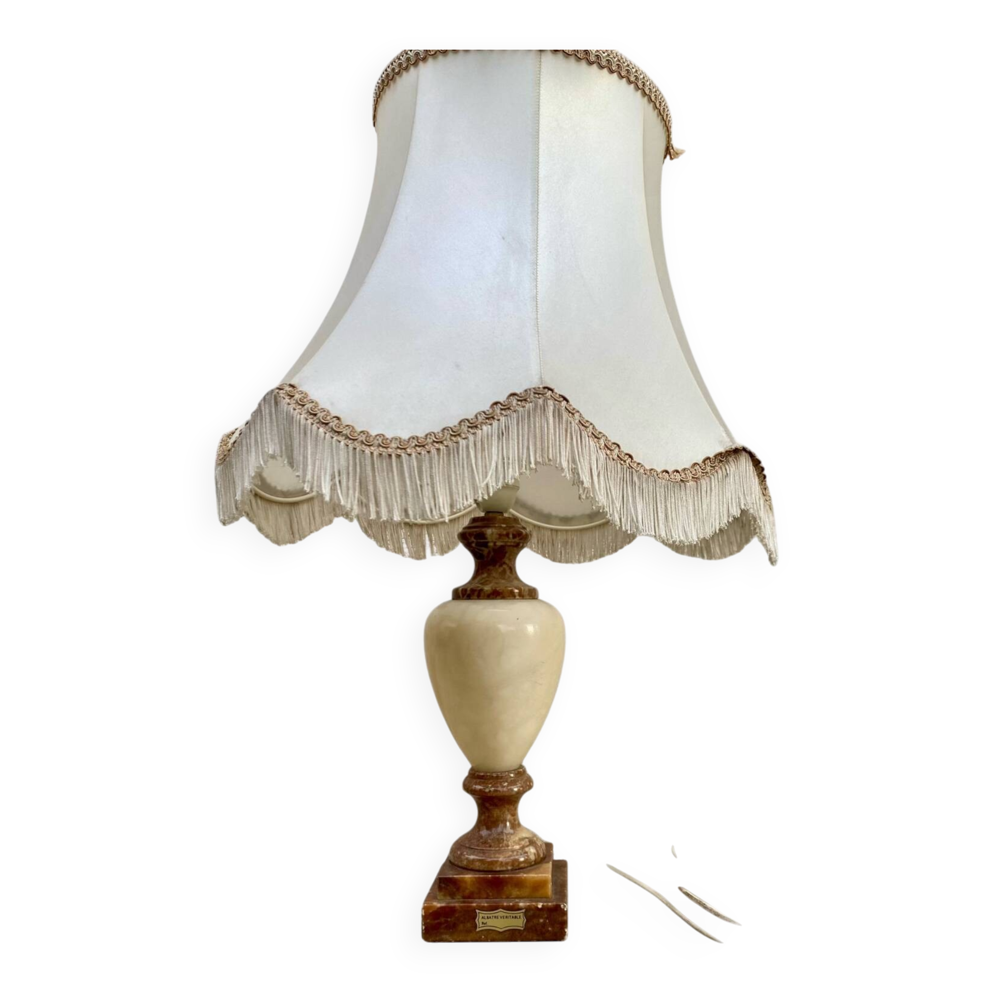 Antique alabaster floor lamp