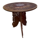 Carved Indian round table