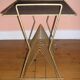 Vintage magazine rack sofa tip, 70's perforated metal