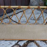 Rattan wall shelf