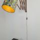 Scandinavian Teak Scissor Wall Lamp, 1950s