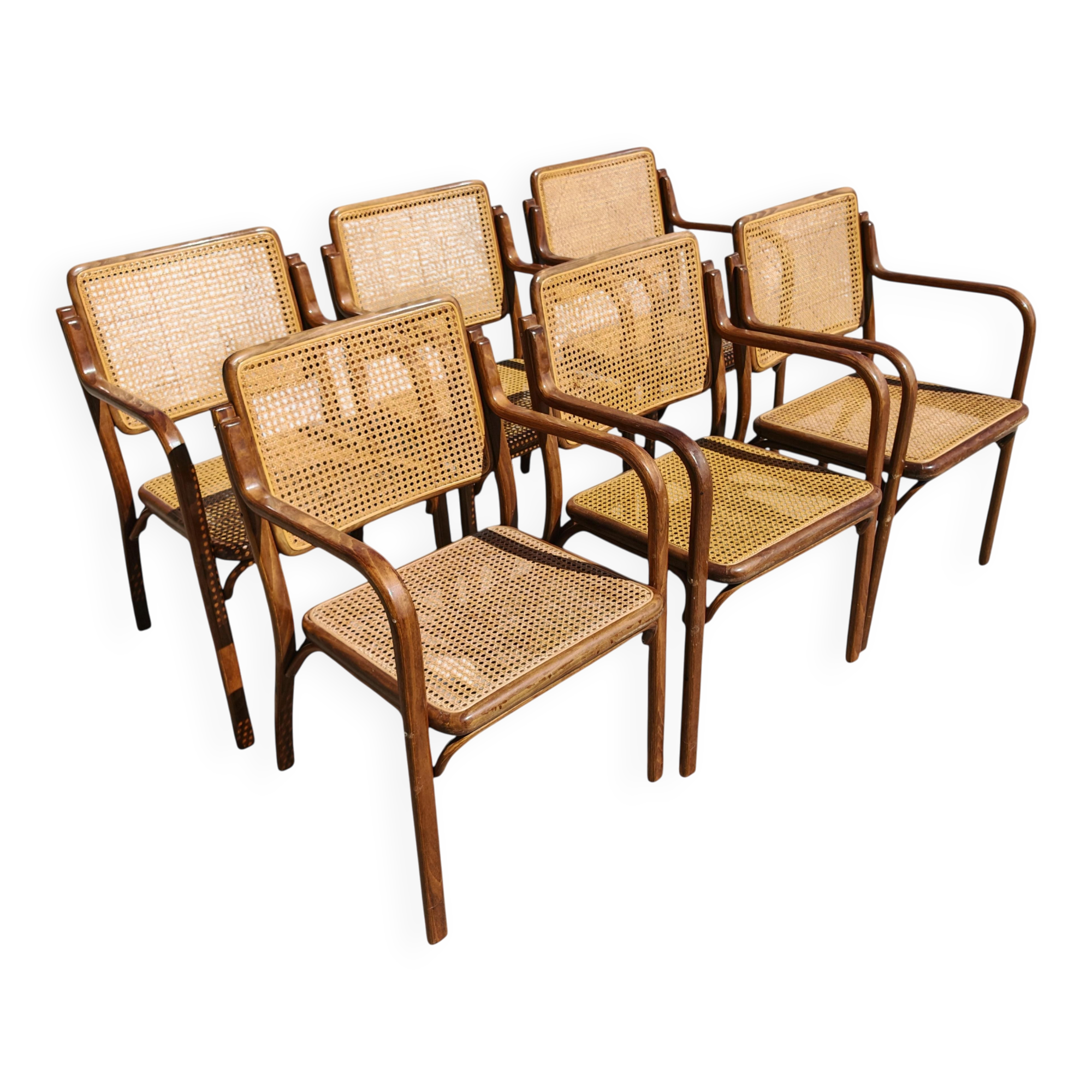 Set of 6 dining chairs by Mirjana Maracic for Mundus, 1970s.