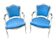 2 fauteuils Louis XV bleu