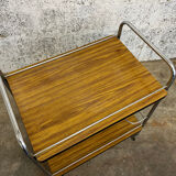 Désserte bar à roulettes vintage formica