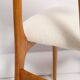 Chaise de salle à manger "Butterfly" style milieu du siècle, bouclé crème clair, Pologne, 1960s