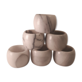 Lot of 6 rounds of grey marble towel