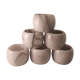 Lot de 6 ronds de serviette en marbre gris