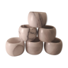 Lot of 6 rounds of grey marble towel
