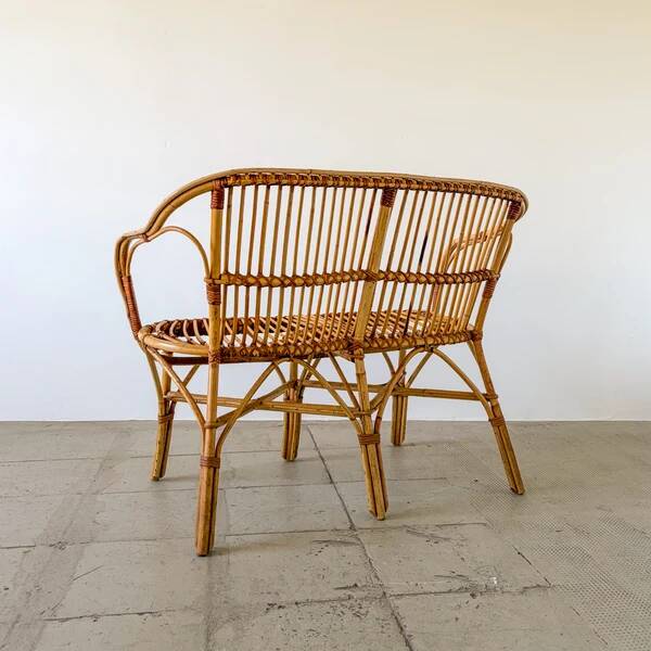 Rattan 2 seater sofa