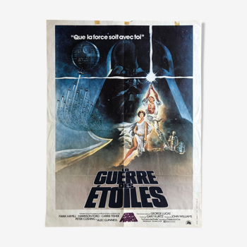 Affiche cinéma originale "La guerre des étoiles (Star Wars)" George Lucas