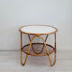 Table en rotin vintage des années 60