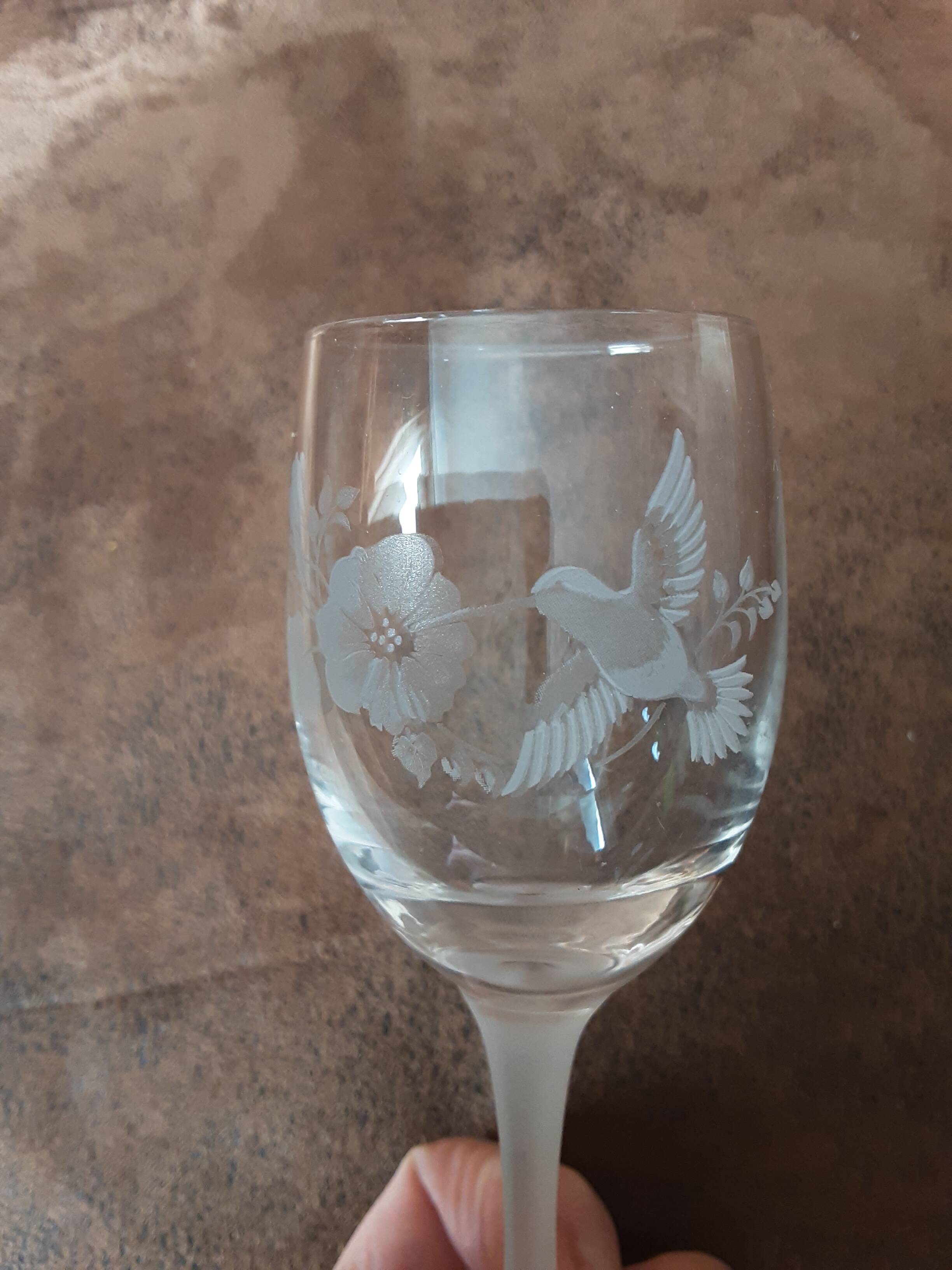 Set of 11 crystal footed digestif glasses