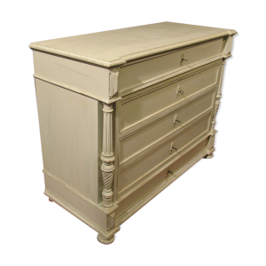 Ancienne commode style - bois blanc