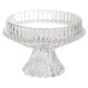 Vintage transparent crystal glass decorative plate, Italy, 1960s.