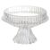 Vintage transparent crystal glass decorative plate, Italy, 1960s.