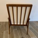Scandinavian armchair redone fabrics buckles