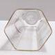 Transparent and Gold Hexagonal Murano Glass Vase by Cenedese
