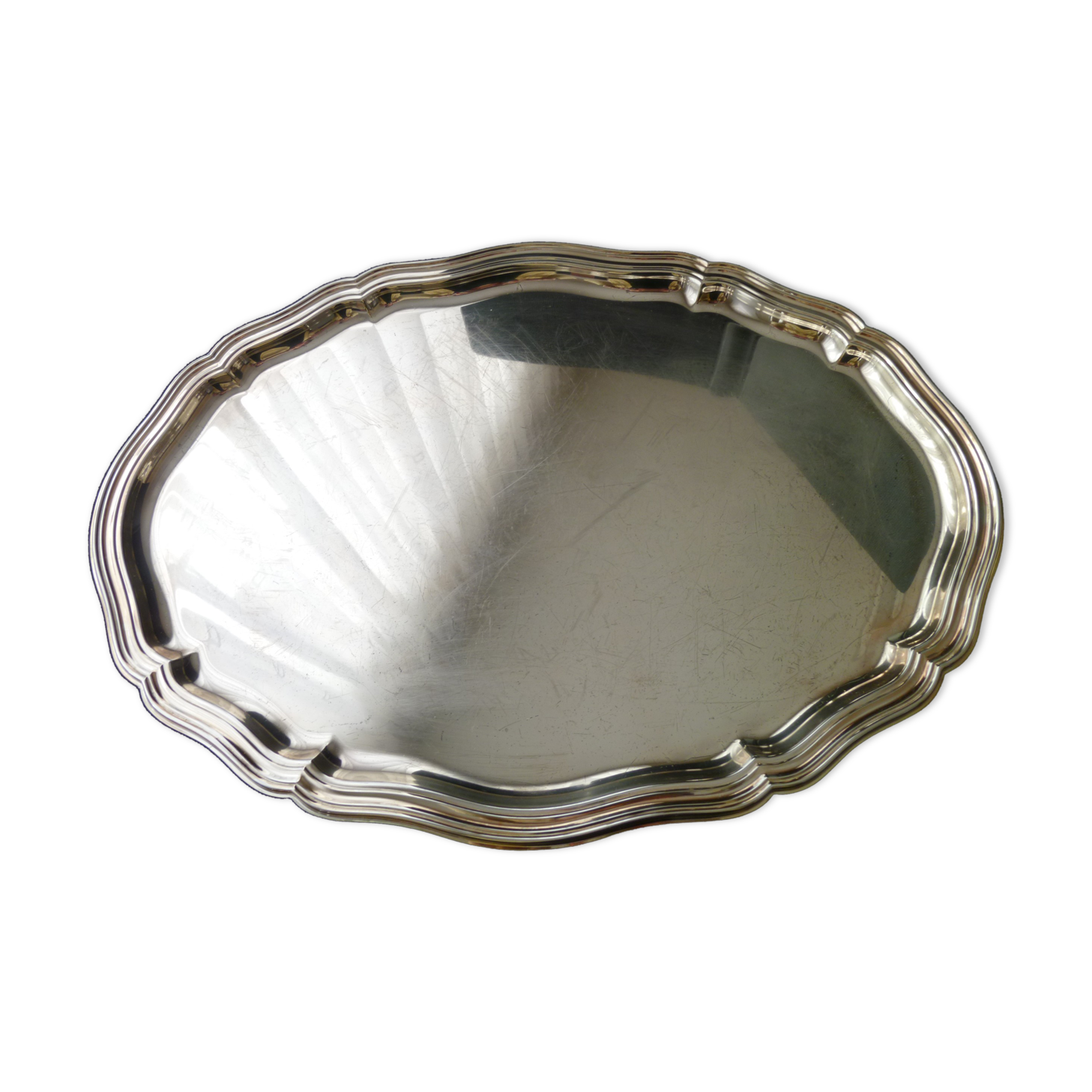 Service tray or stainless steel plate 47 x 33.5 cm