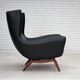 1960s, Danish design by Illum Wikkelsø, armchair, model 110, leather, teak.