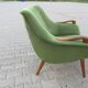 Paire de fauteuils années 50 design Rare