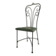 Chaise de jardin fonte d'acier vintage