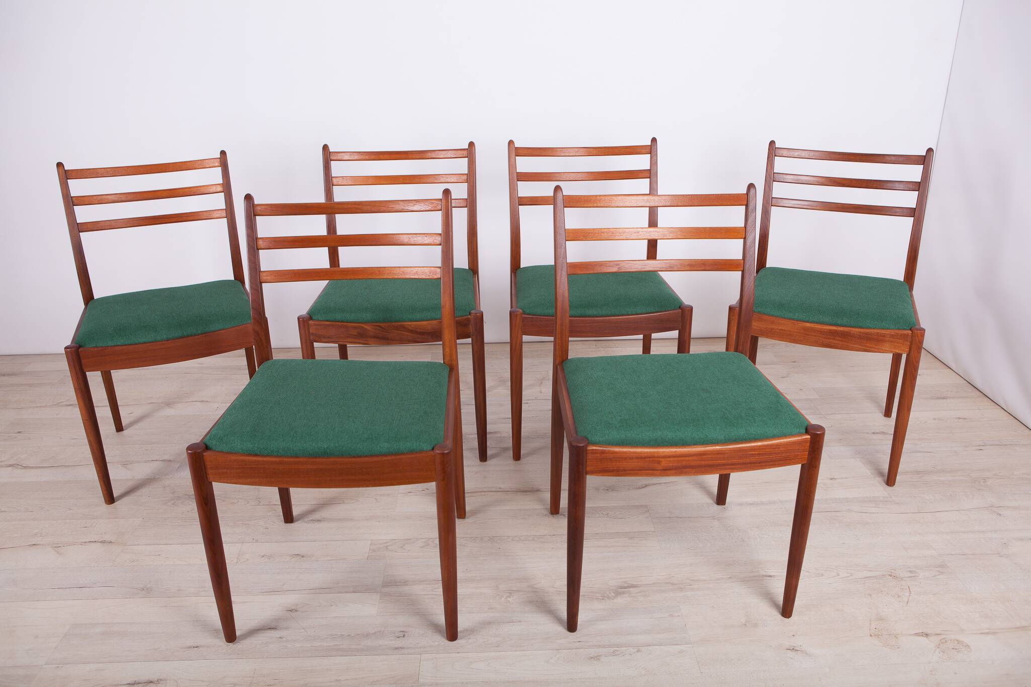 Fabric and teak dining chairs by Victor Wilkins for G-Plan, 1960s, set of 6