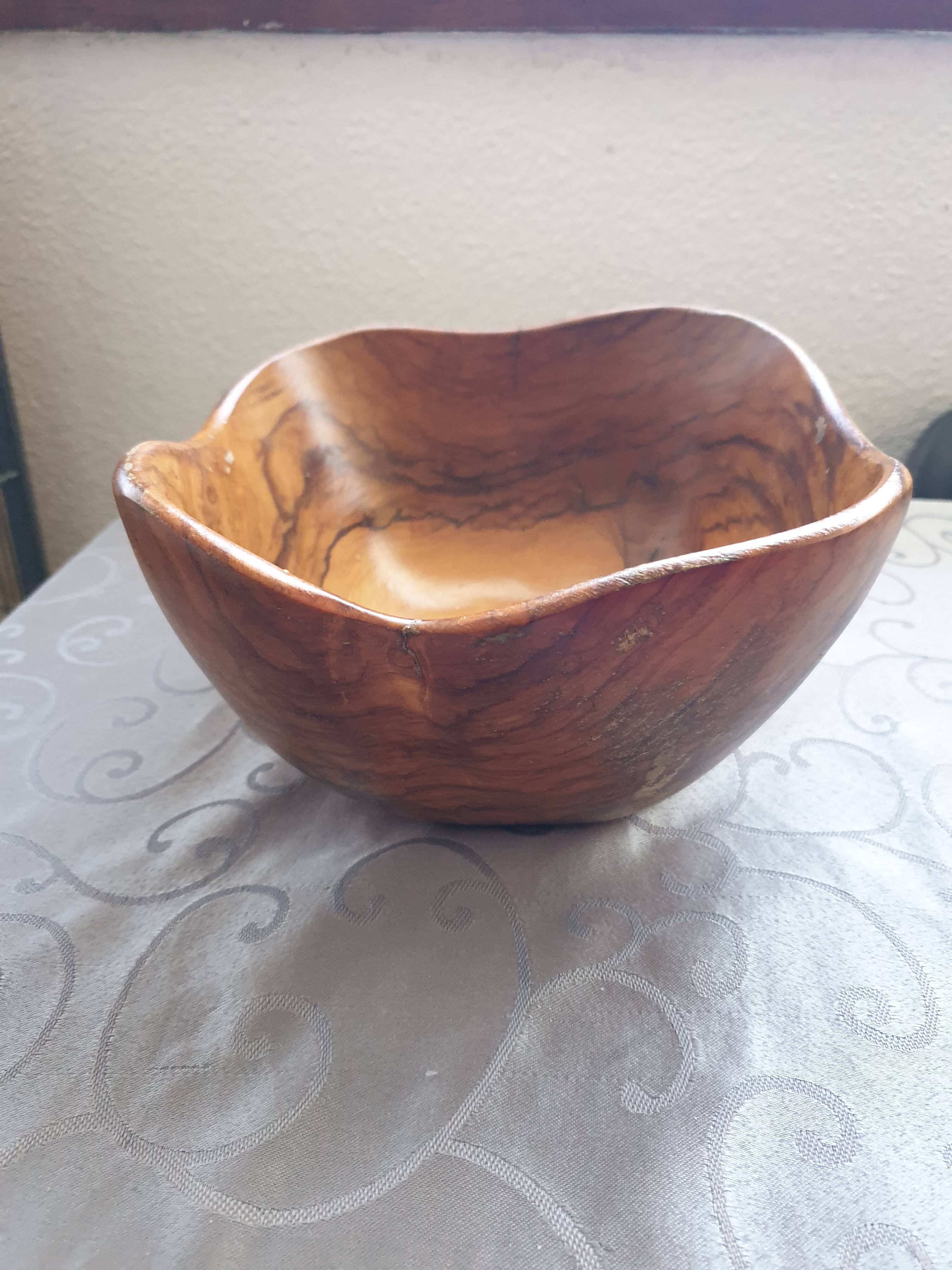 Olive wood dish Jean Paul Bain Vallauris