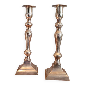 La Redoute x Selency pair of brass candle holders 01