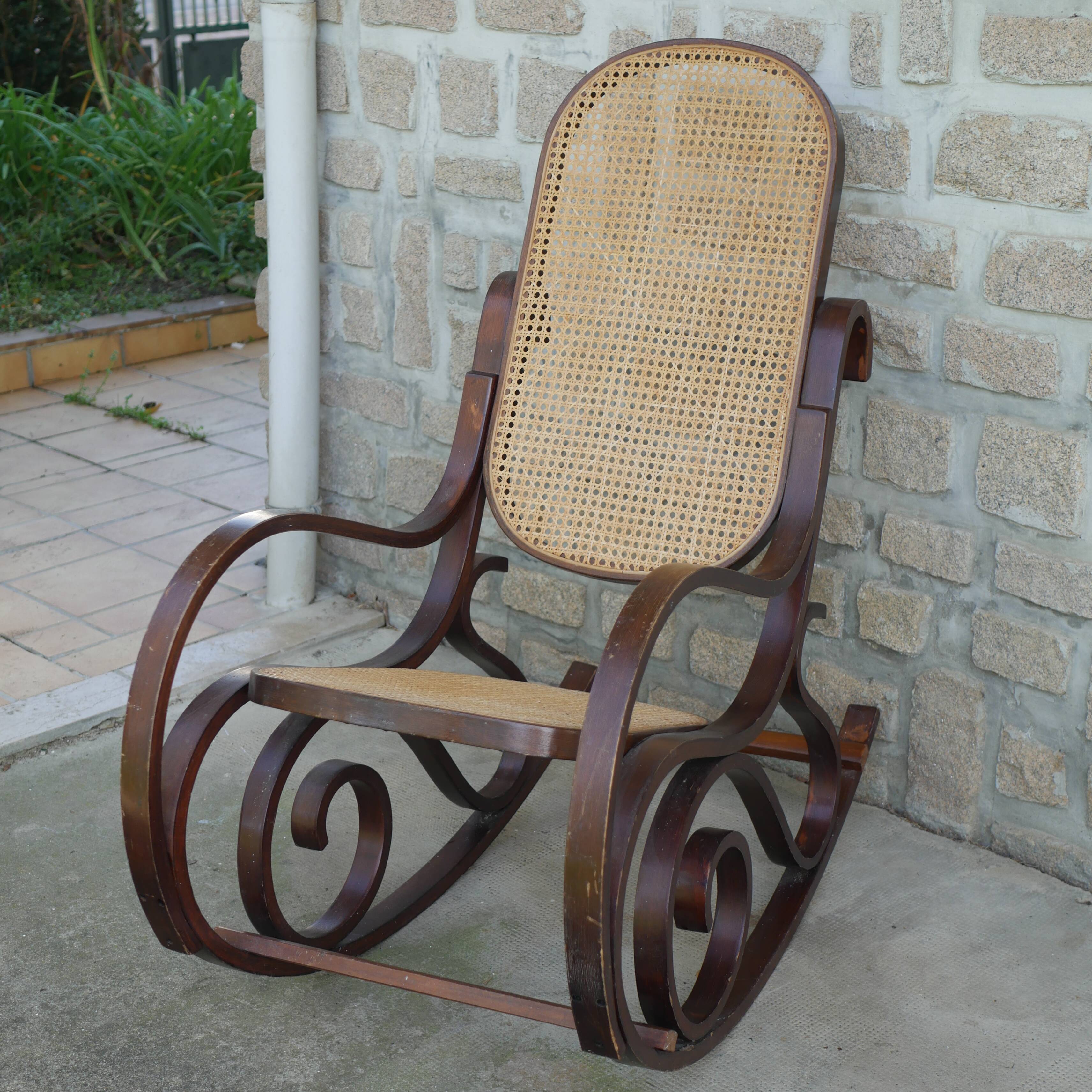 Wooden rocking chair and canning