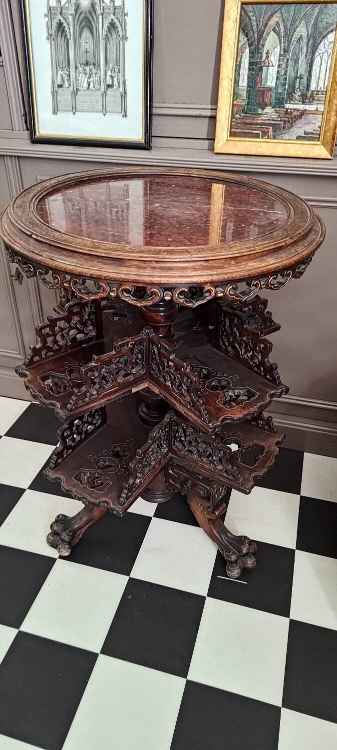 Asian revolving bookcase