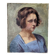 Oil on canvas portrait, vintage, bohemian countryside decoration.