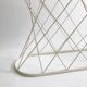 White Twisted Console 1980s  Noguchi Style USA Mid Century Oval