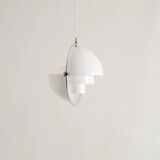 Vintage Danish Mid Century Louis Weisdorf White "Multi Lite" Pendant, 1960s
