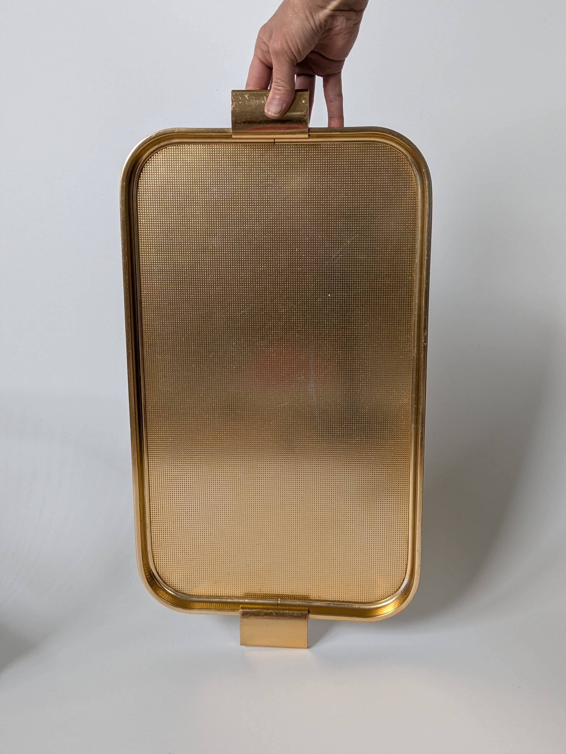 60s Cocktail Trays | Set of 2 | Gold Metal