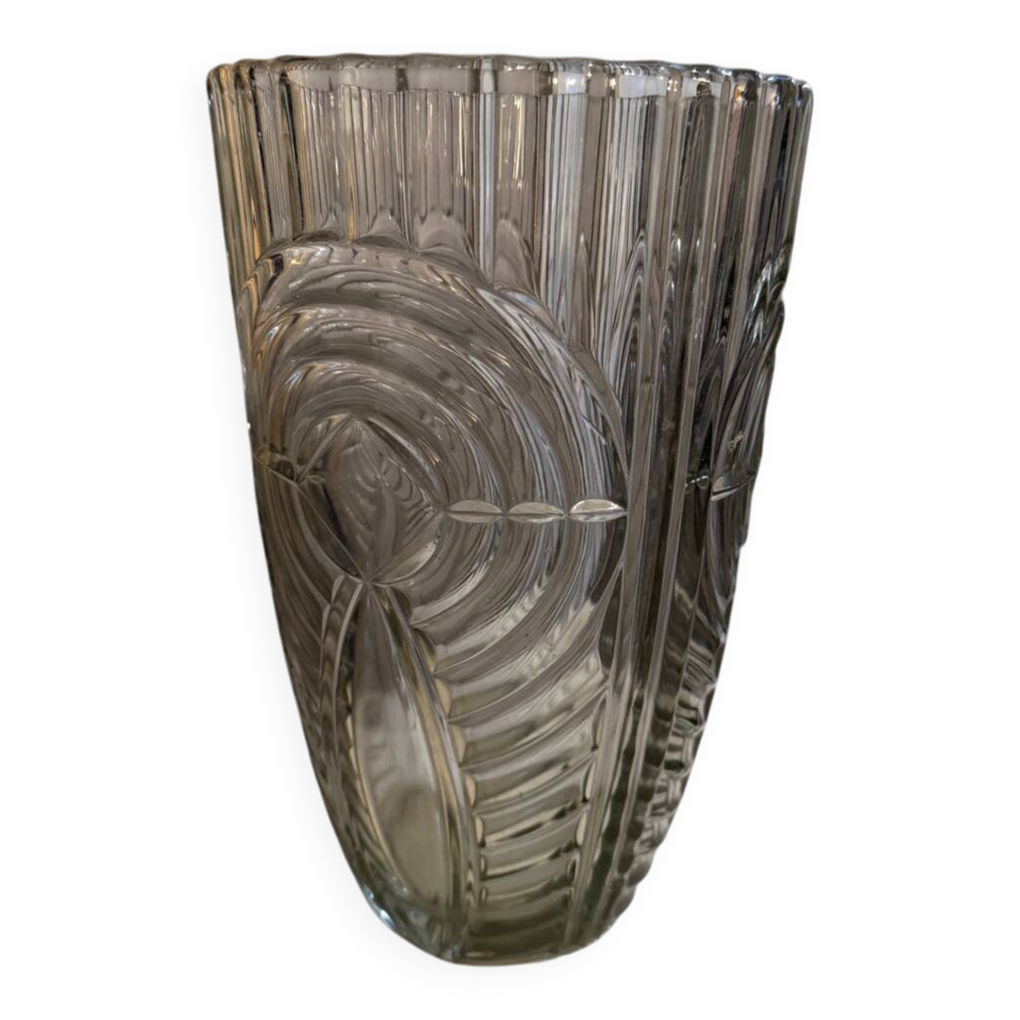 Moulded glass vase